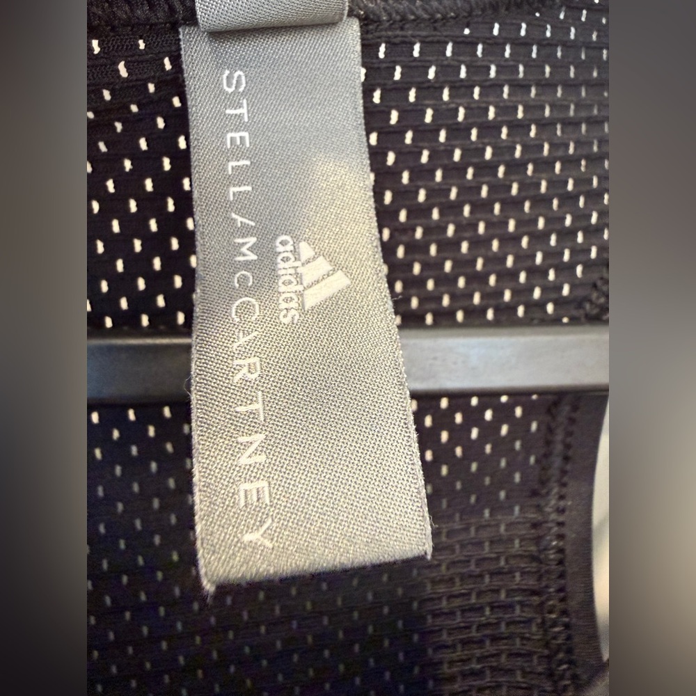 ADIDAS x STELLA MCCARTNEY Black Mesh-Detail Performance Tank Top - Picture 6 of 6